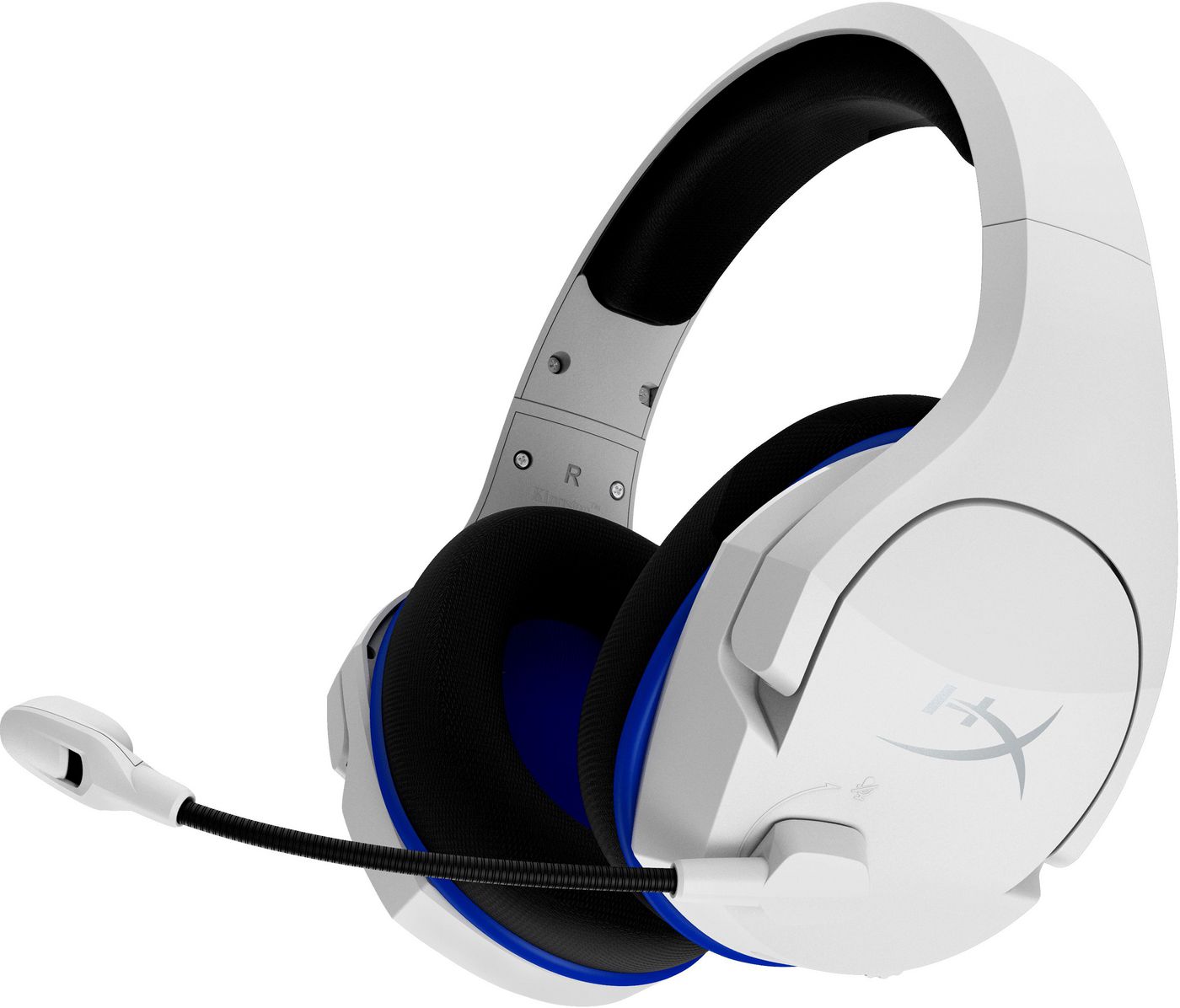 HyperX Cloud Stinger Core Gaming-Headset – On-Ear, Stereo, Kabel + BT, für PS5, PS4, Blau/Weiss