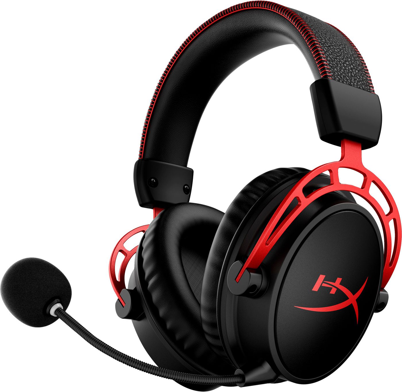 HyperX Cloud Alpha W Gaming-Headset – Over-Ear, Stereo, Kabel + BT, 3,5 mm Klinke, Schwarz/Rot