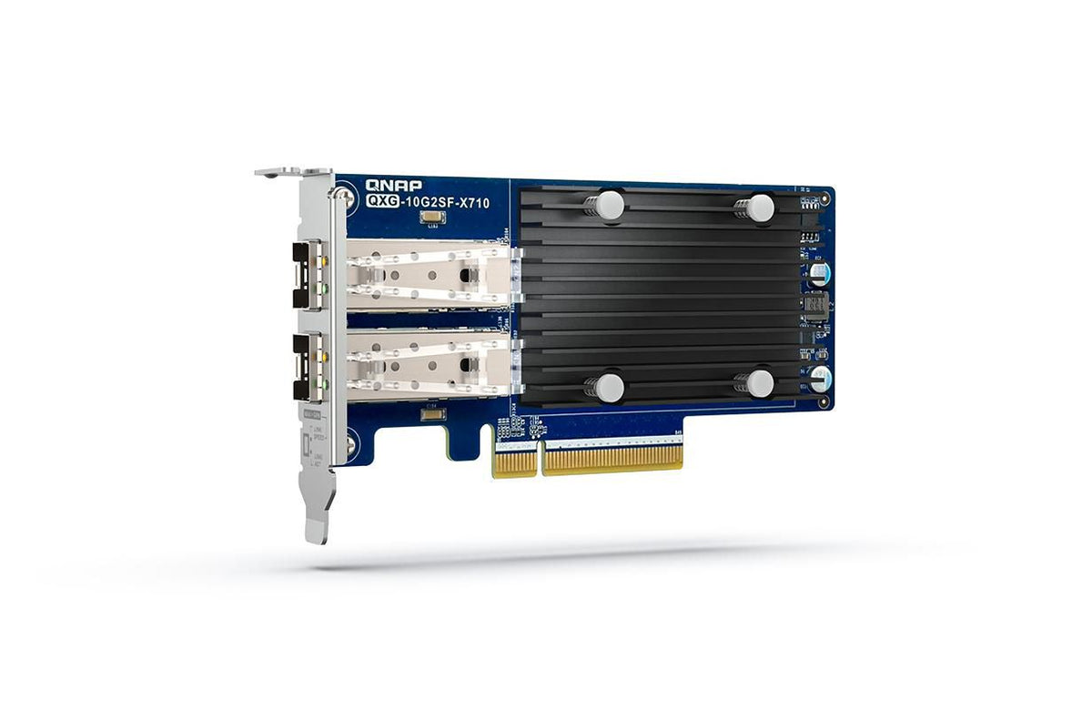 QNAP QXG-10G2SF-X710 10GbE-Karte – PCIe Gen3 x4, 2× SFP+, für NAS