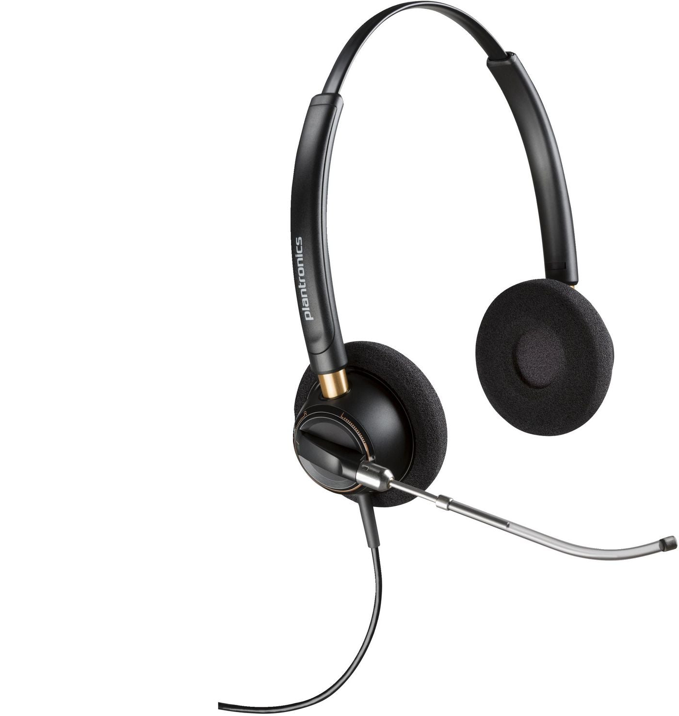 HP Poly EncorePro 520V Office-Headset – On-Ear, Stereo, Kabelgebunden, 3,5 mm Klinke, ANC, Schwarz