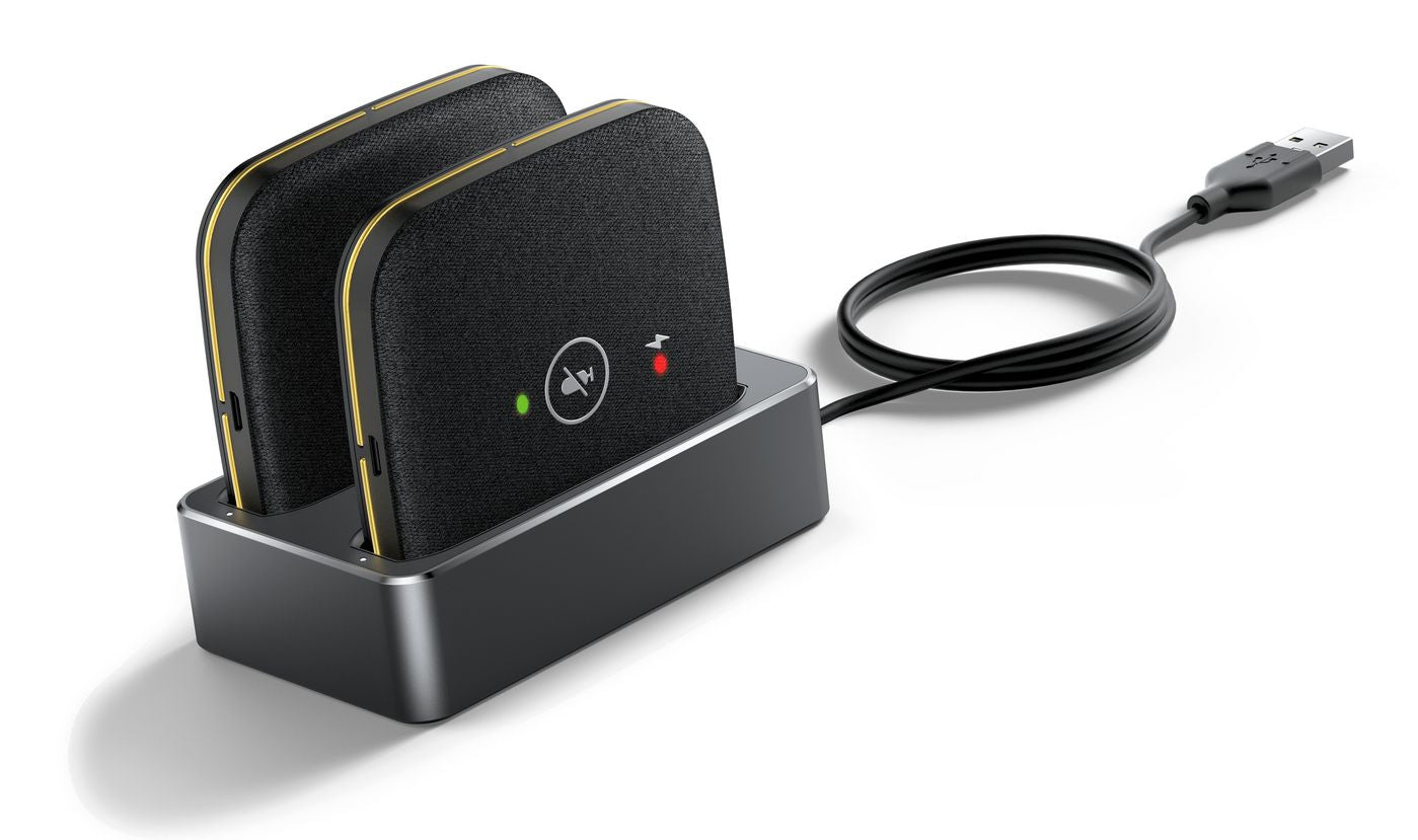 Yealink CPW65 – Konferenzmikrofon, 3er-Set, Funk & USB, Schwarz