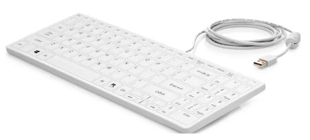 HP USB Tastatur Healthcare – Tastatur-Maus-Set – Membran, kabelgebunden – Weiss – für HP ProDesk/EliteDesk