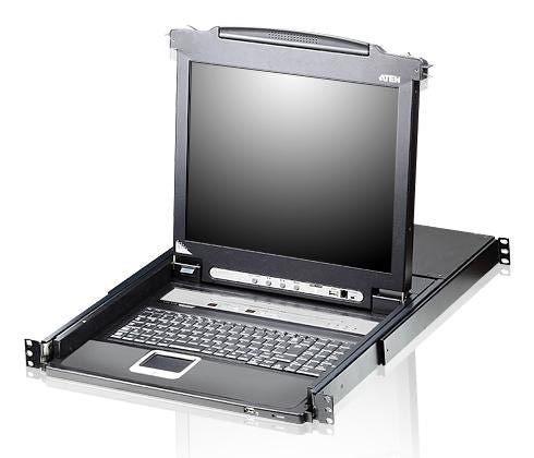 ATEN KVM-Switch, 8-Port, 17" LCD, deutsche Tastatur