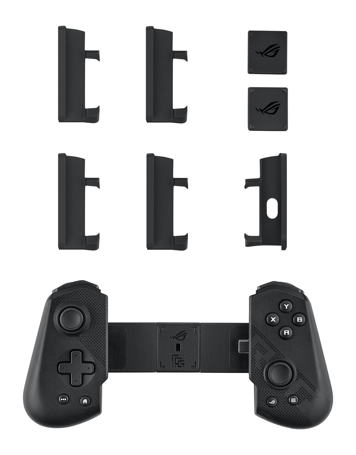 ASUS ROG Tessen – Gamepad – USB 3.2 Gen 1 (USB‑C), RGB, Programmierbare Tasten, für Android, Schwarz/Grau