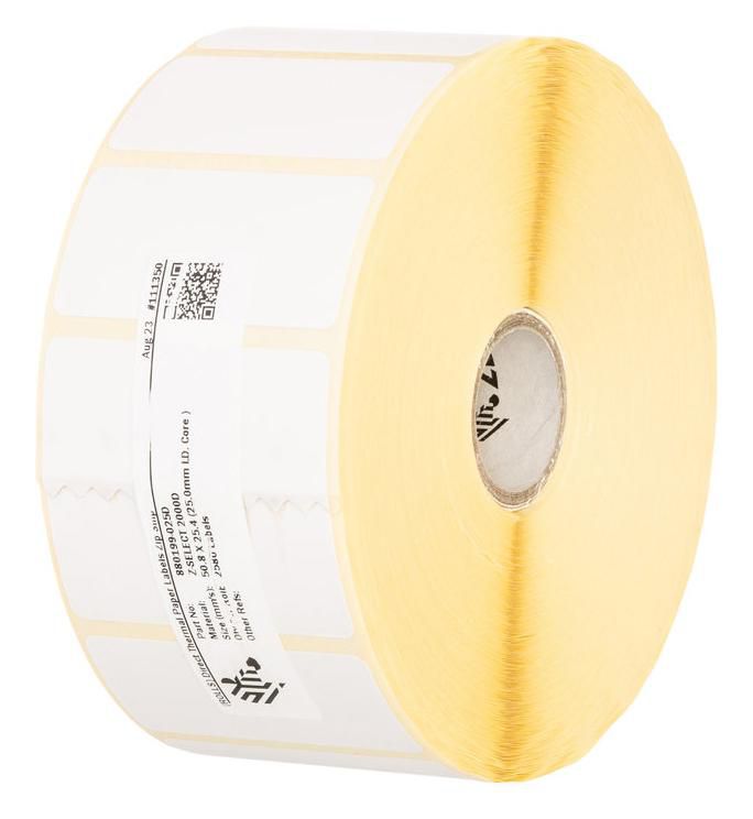 Zebra Selbstklebendes Druckeretikett Z-Select 2000D, 102 mm × 152 mm, weiss, Papier, permanent, 4 Rollen