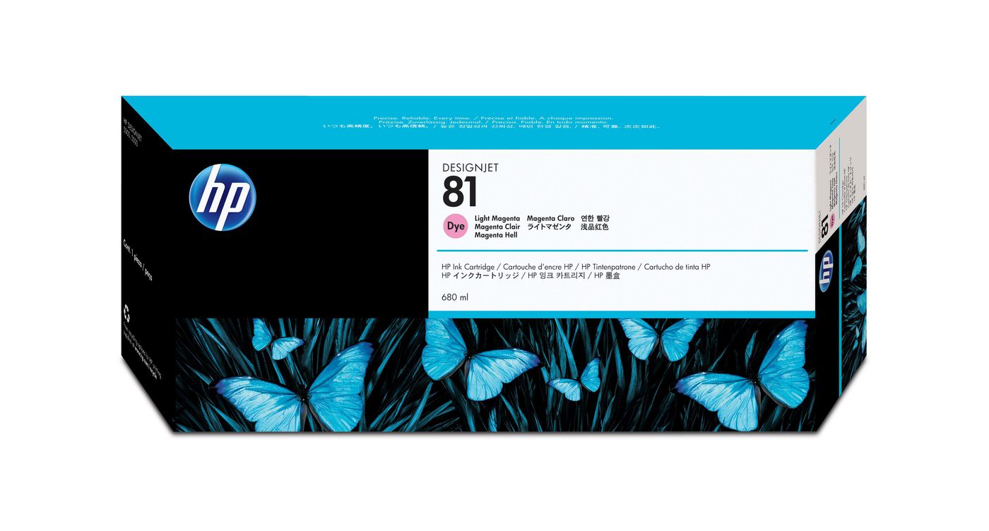 HP C4935A Magenta Tintenpatrone (Original) – 680 ml – für HP Designjet 5000/5000ps, 5500/5500ps
