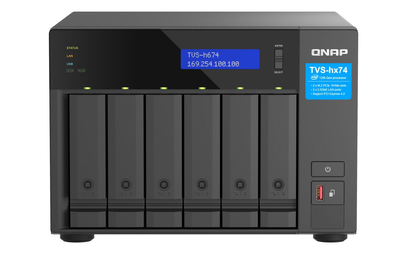 QNAP TVS-h674-i5-32G Speichergerät – 32 GB RAM, 6 Bay