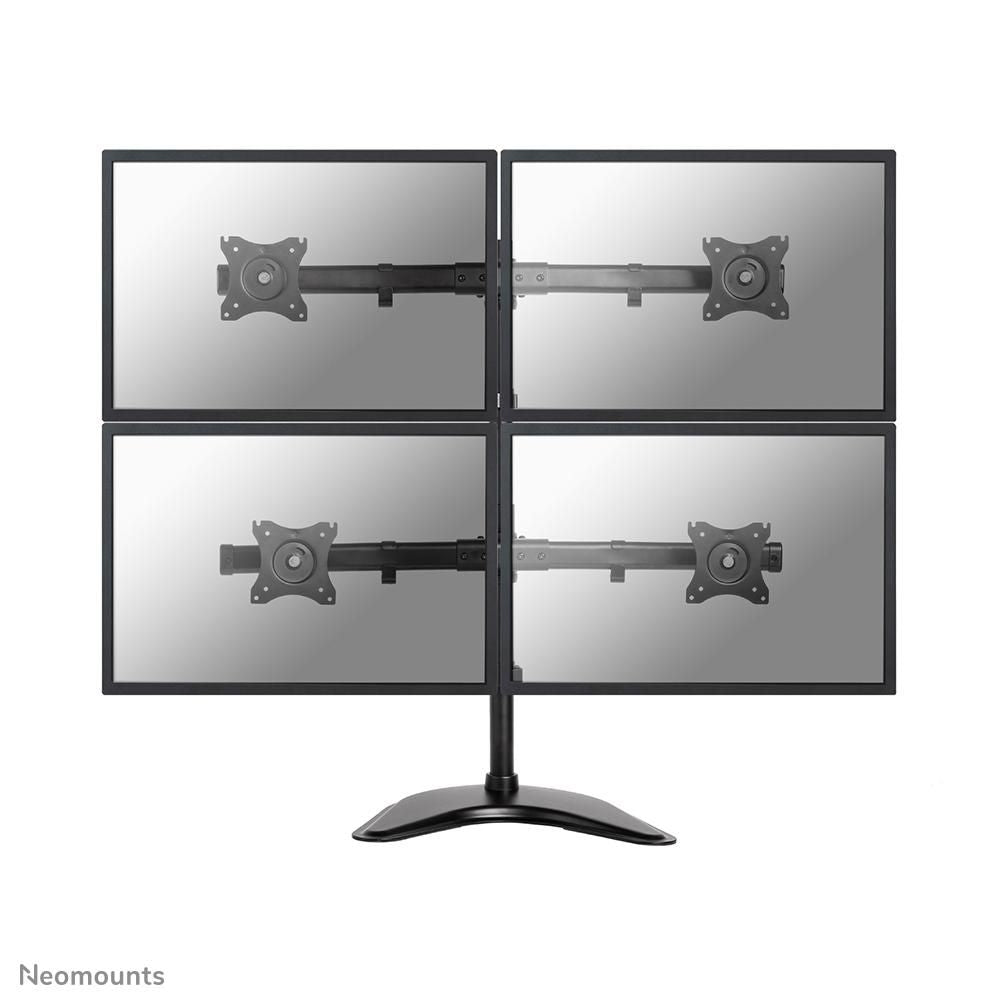 Neomounts Monitorarm, 4, bis 27", VESA 75 × 75/100 × 100 mm, 8 kg, schwarz