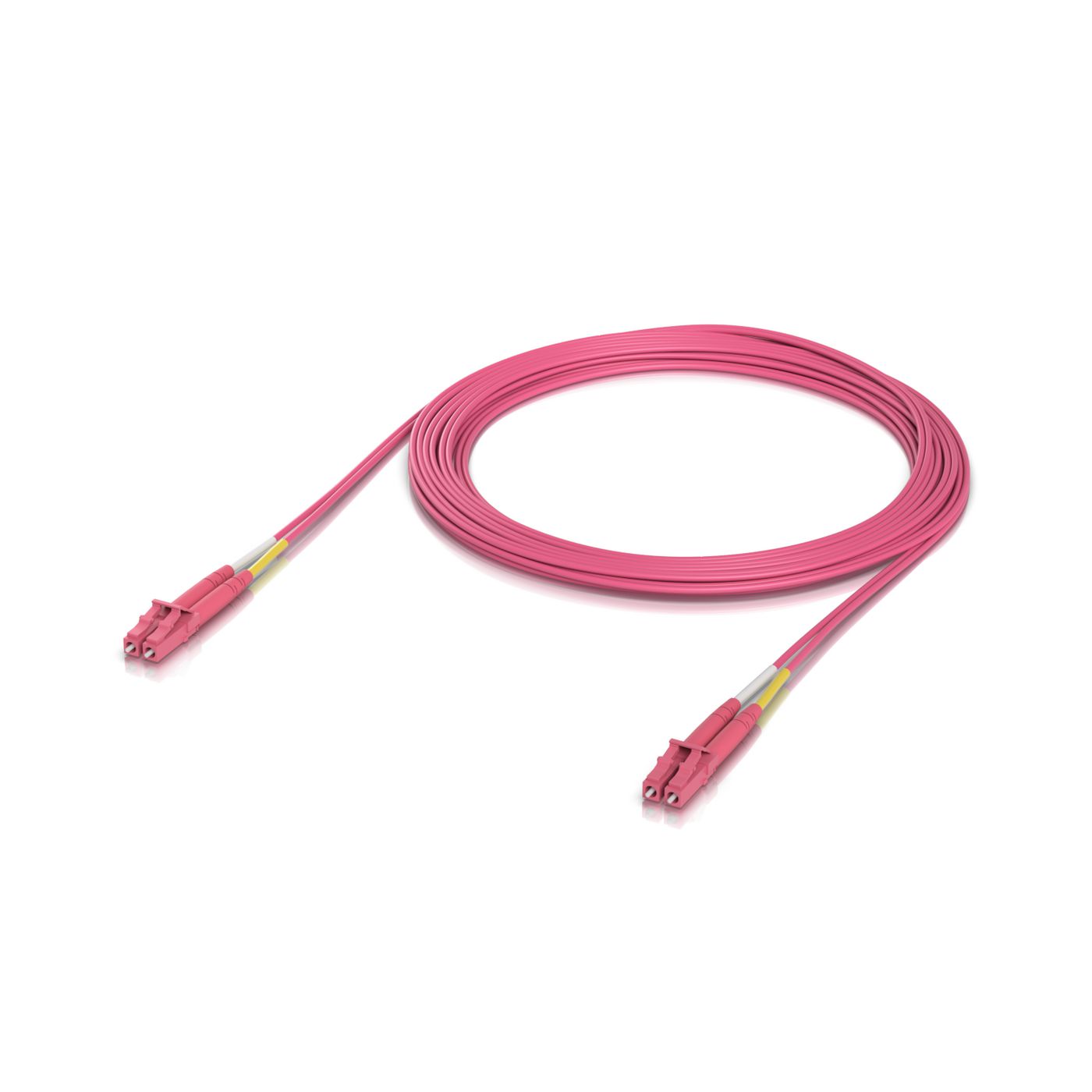 Ubiquiti LWL-Patchkabel – LC-LC Duplex, OM4 Multi-Mode, UPC, 5 m, LSZH, Rosa, Einzelpack