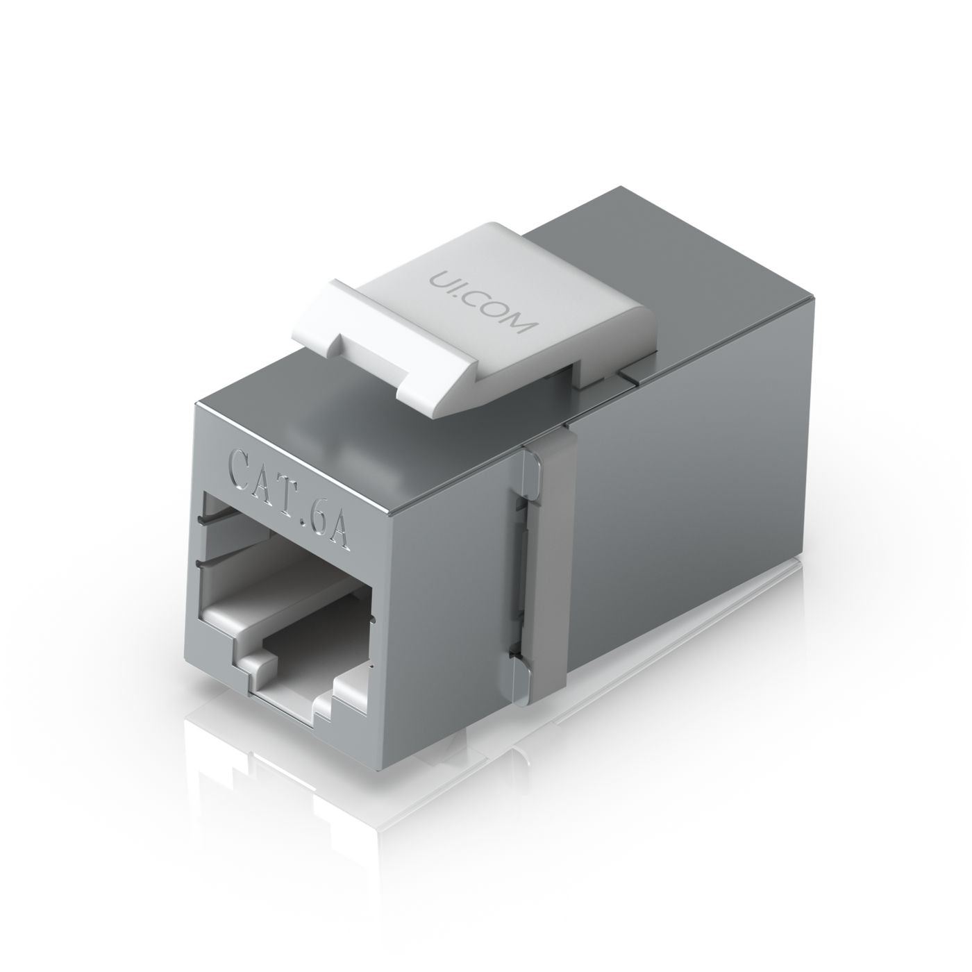 Ubiquiti Keystone-Kupplung – 16 × 31,2 mm, Edelstahl, flach, RJ-45 (weiblich–weiblich), 12er-Pack, für Cat6a