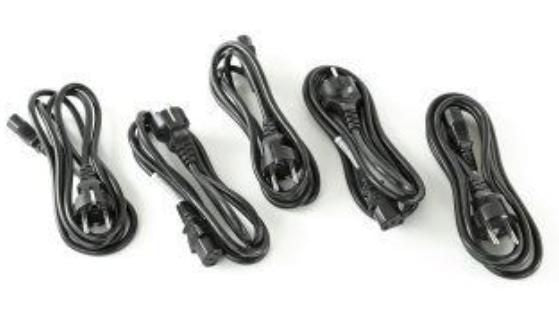 Zebra Netzkabel, Typ G auf IEC C13, 240 V, 5 Stück