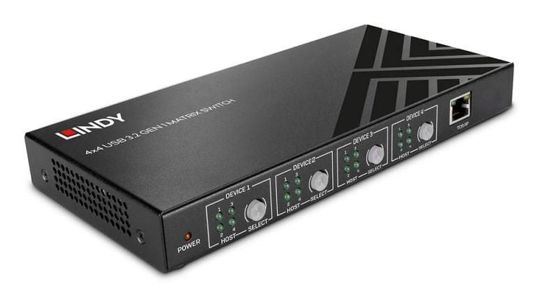 Lindy USB-Matrix-Switch 4×4, USB 3.2 Gen 1