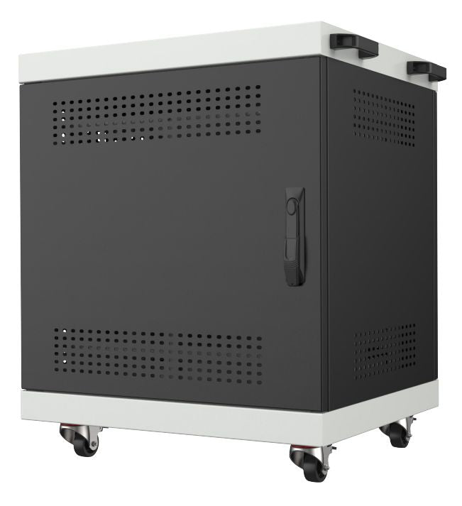 Lanview NOTEBOOK LAPTOP SCHRANK – 19" Netzwerkschrank 16U, 650 × 550 × 700 mm, schwarz