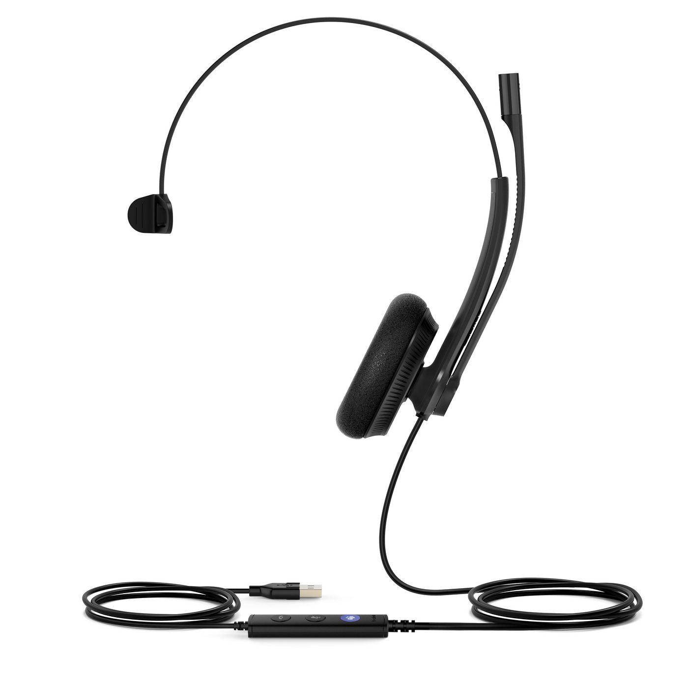 Yealink UH34 Lite Mono – Mono Headset – USB‑A – mit Rauschunterdrückung – Schwarz