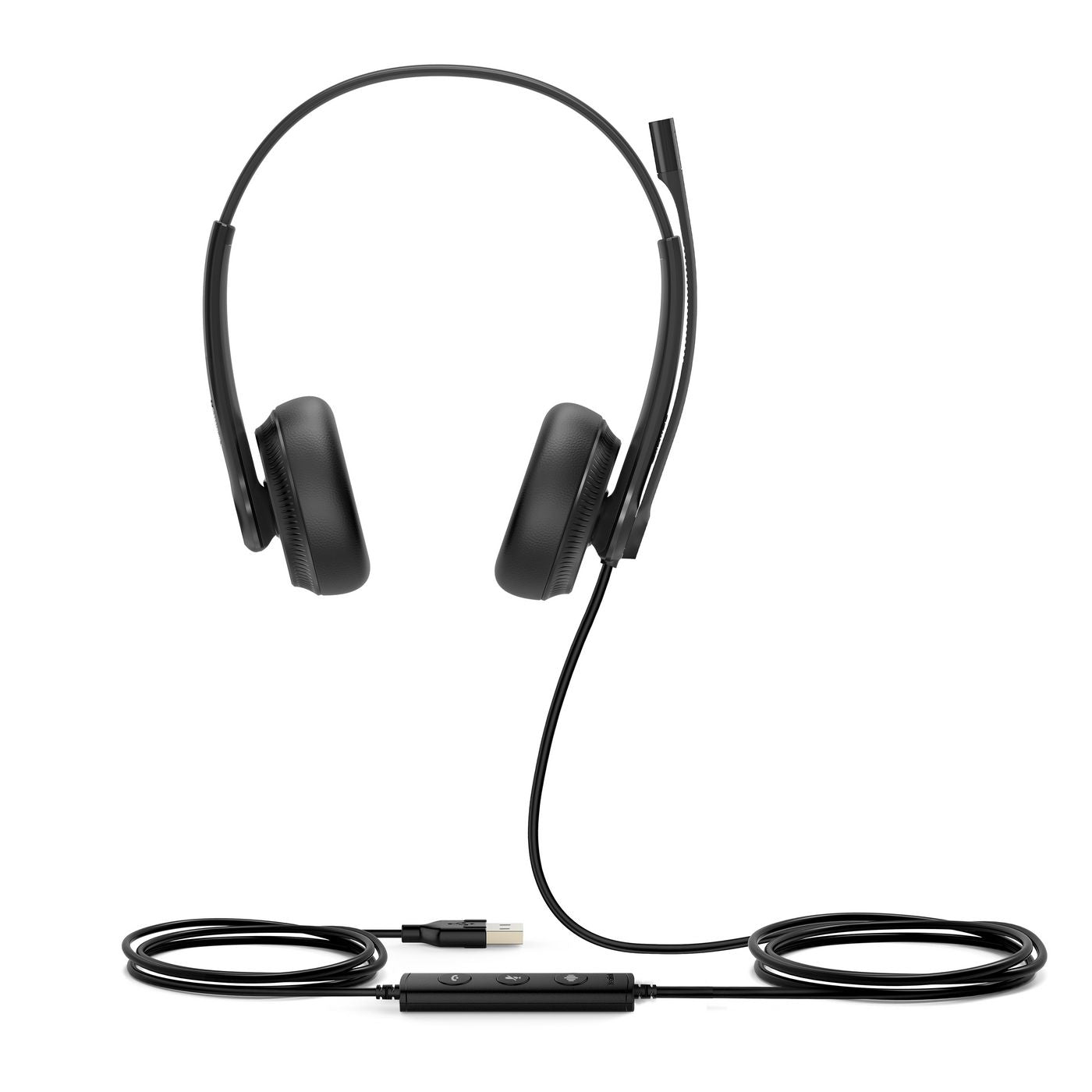 Yealink UH34 Dual UC Headset – On-Ear, Stereo, Kabel, USB-A, für T41S, T42S, T46S und andere, Schwarz
