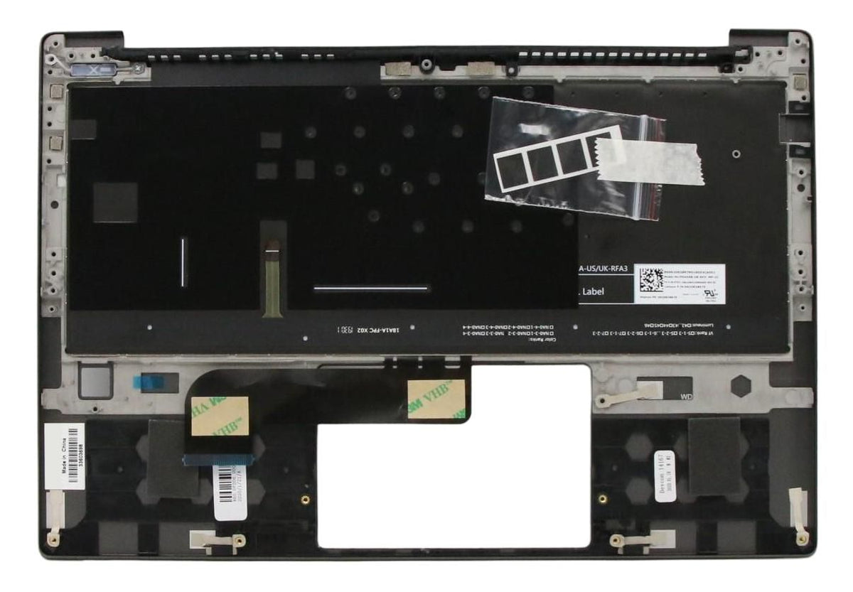 Lenovo Upper Case – Notebook-Ersatztastatur – beleuchtet – QWERTY (Nordic) – grau – für Yoga S730-13IWL