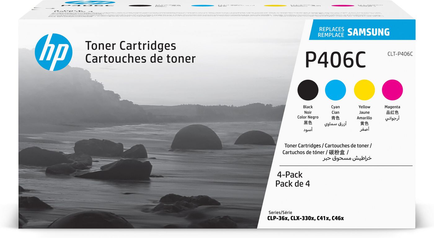 Samsung Toner-Multipack – BK/C/M/Y, schwarz 1500, C/M/Y 1000 Seiten – für Samsung CLP-360/365/C410W und andere