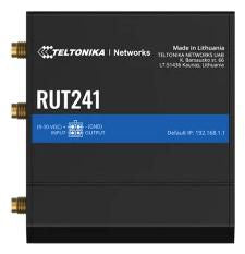Teltonika RUT241 eSIM GLOBAL – WLAN-Router – Wi-Fi 4 (2,4 GHz), 1×Ethernet 10/100 Mbit/s, DIN-Schiene, Schwarz
