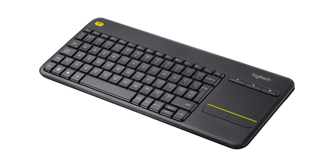 Logitech K400 Plus – Mini-Tastatur – 2,4 GHz USB-A – QWERTY (UK) – Ohne Ziffernblock – Touchpad