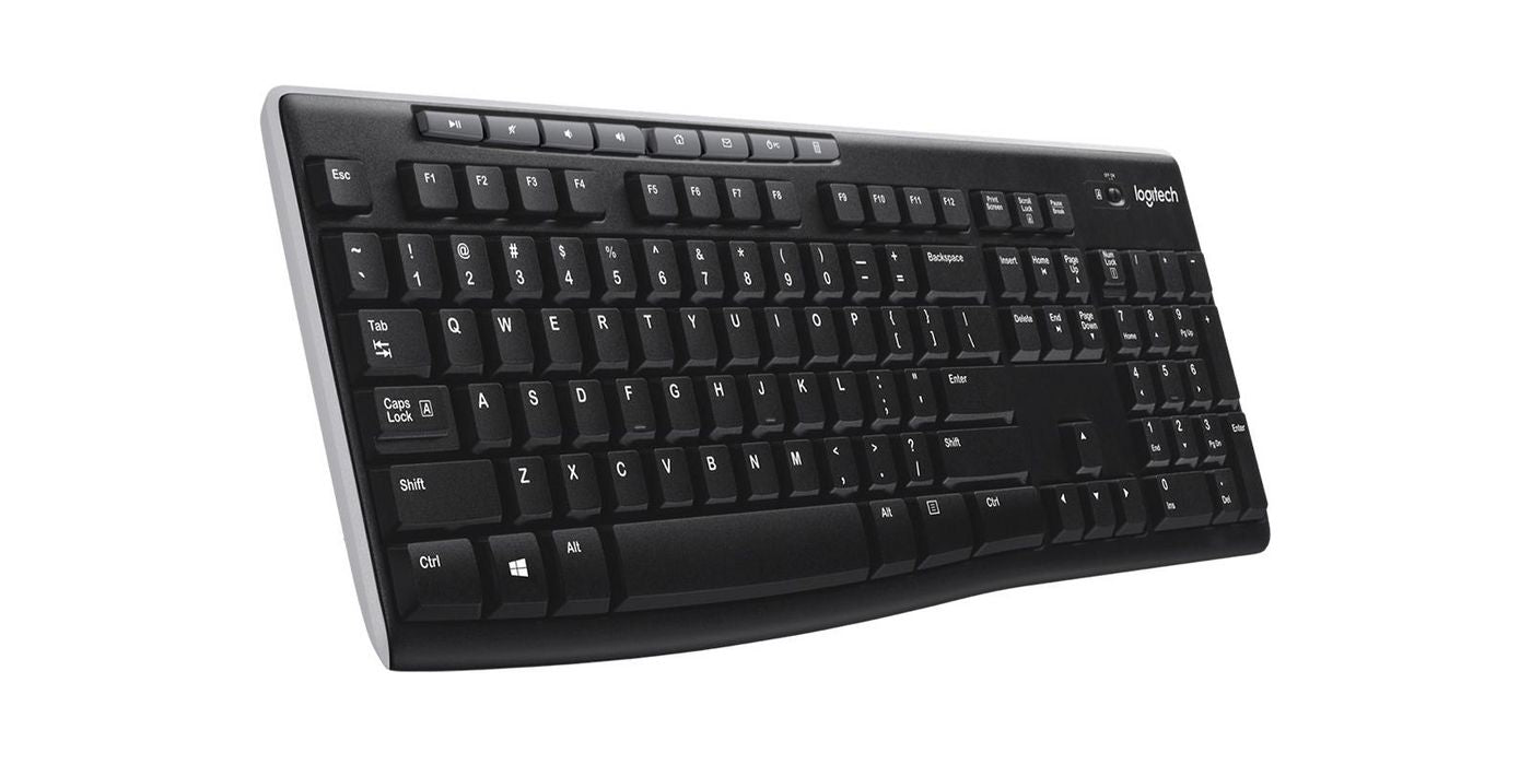 Logitech K270 – Tastatur, kabellos (2,4 GHz), US-Layout (EN) – für Windows 10 & Windows 11