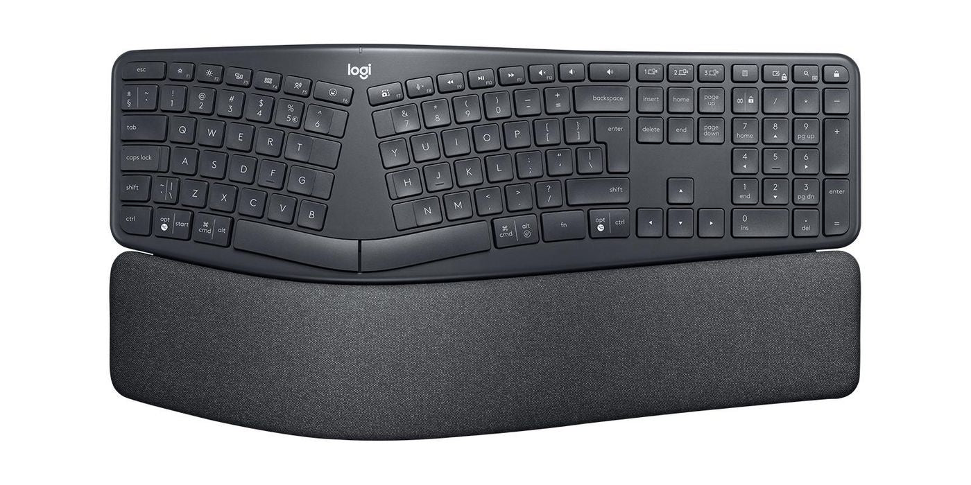Logitech ERGO K860 – Tastatur, US-Layout (EN), ergonomisch, Grau