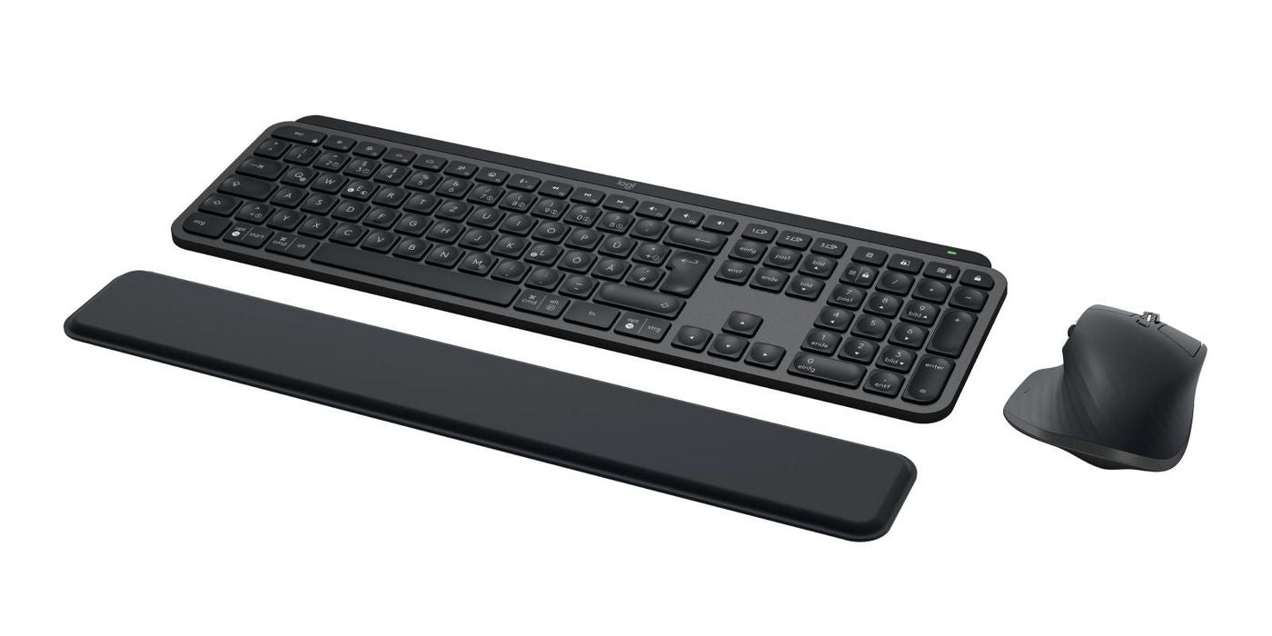 Logitech MX Keys S Combo – Tastatur- und Maus-Set – Bluetooth & 2,4 GHz – Scherenmechanik – Beleuchtet – QWERTZ (DE)
