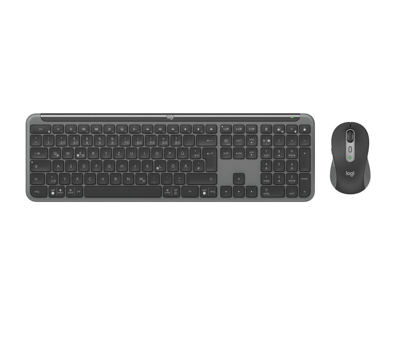 Logitech Signature Slim Combo MK950 – Tastatur, DE-Layout (DE), Grau