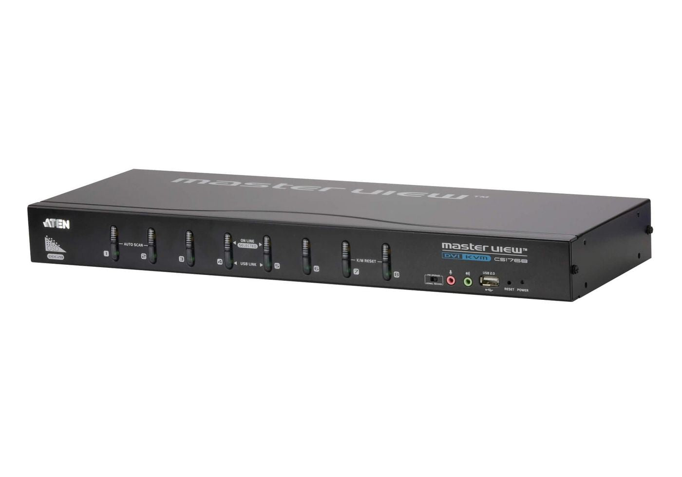 ATEN 8-Port KVM-Switch, DVI-I/USB 2.0, Audio, 2048 × 1536
