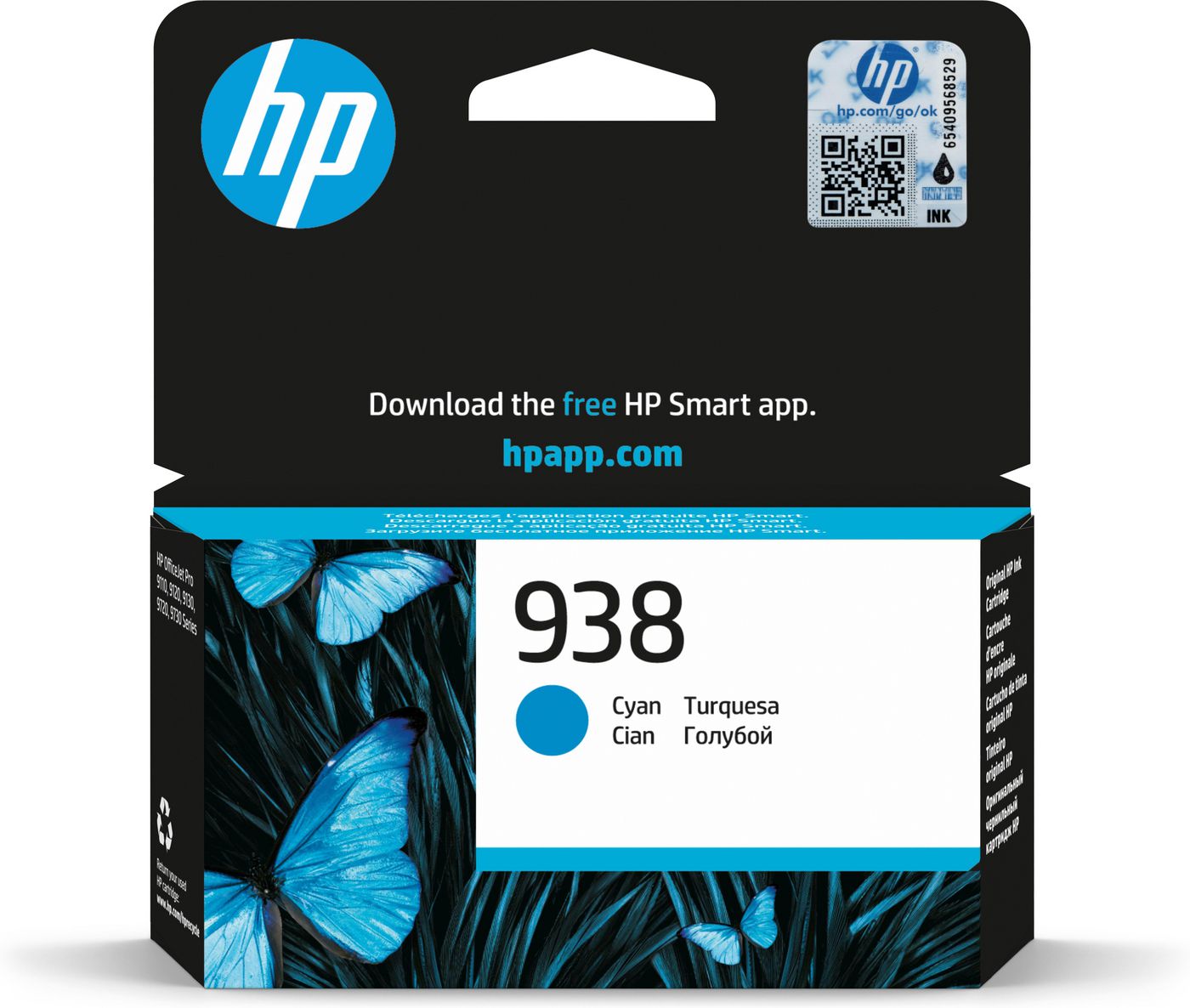 HP Tintenpatrone 938, cyan, original