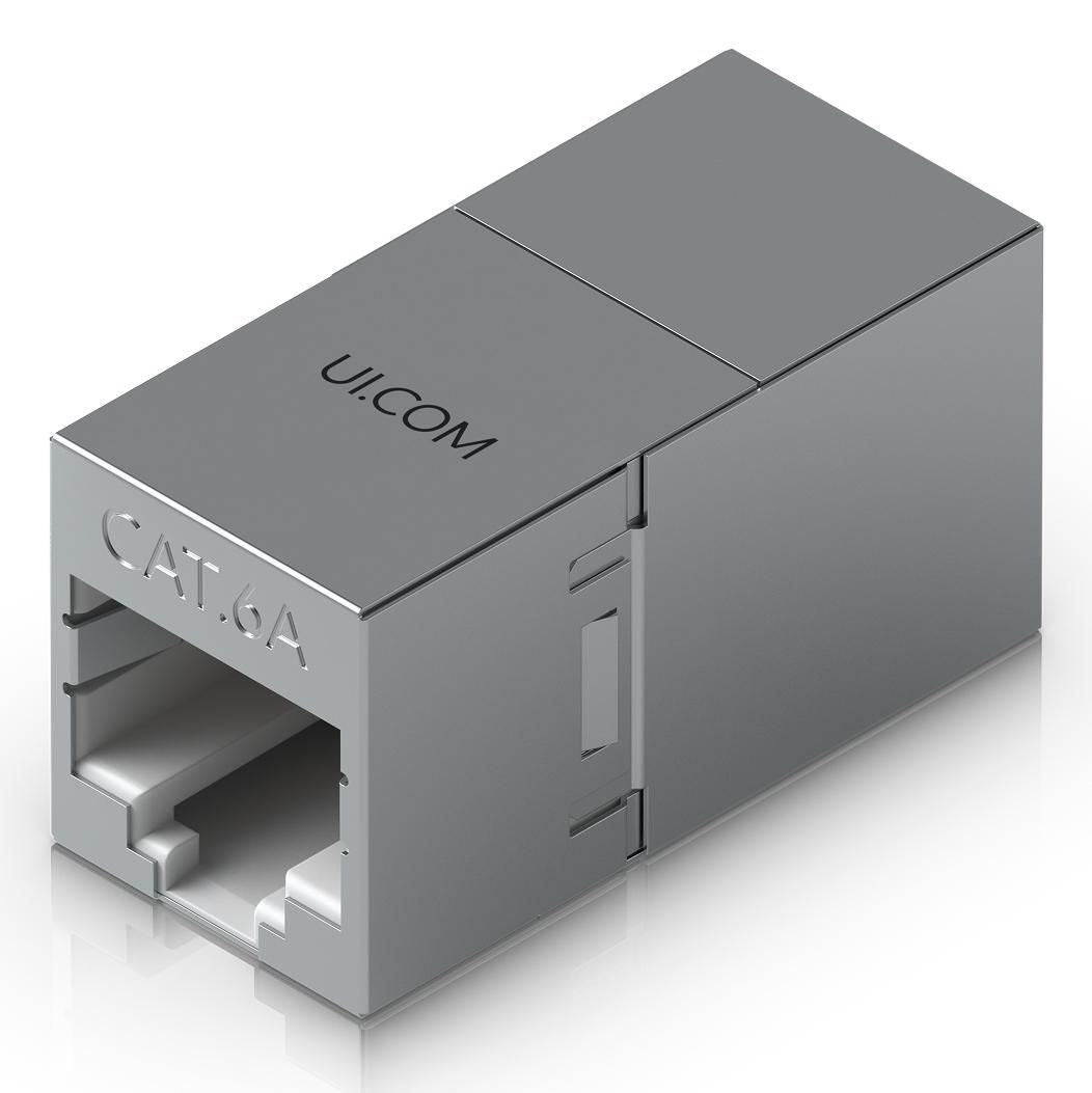 Ubiquiti RJ-45-Kupplung – Cat6a, 10er Pack, Edelstahl, 16×31×16 mm