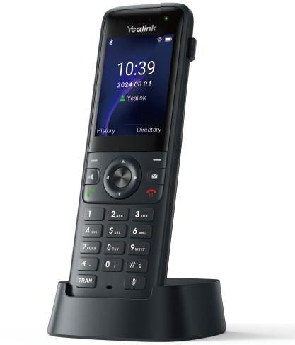 Yealink IP-Telefon – WLAN-Telefon (Handgerät), TFT-Display, WLAN, Schwarz