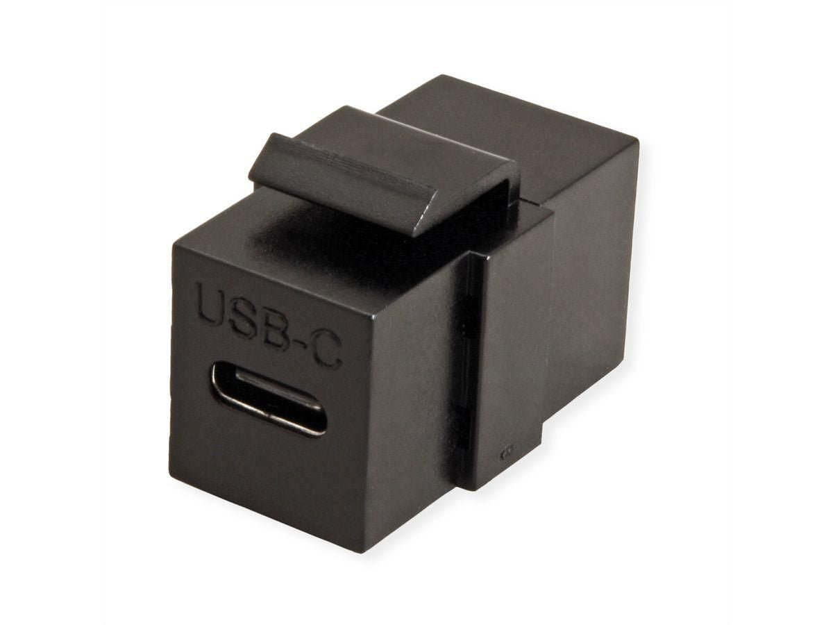 VALUE USB-Adapter USB-C auf USB-C (Buchse auf Buchse) – USB 3.2 Gen 2 (10 Gbit/s) – Schwarz
