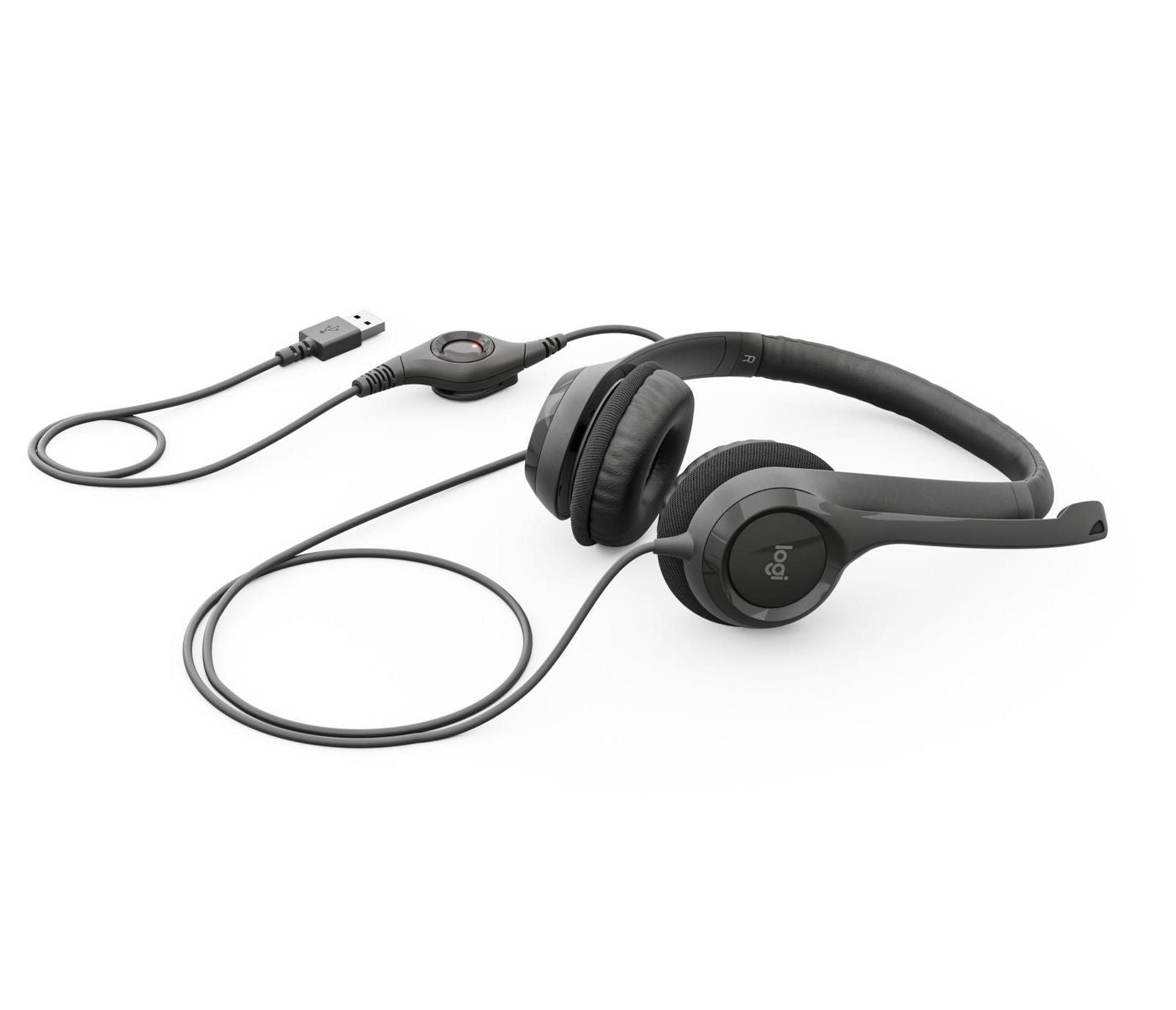 Logitech H390 – Duo Headset – USB‑A – Plug and Play – Schwarz