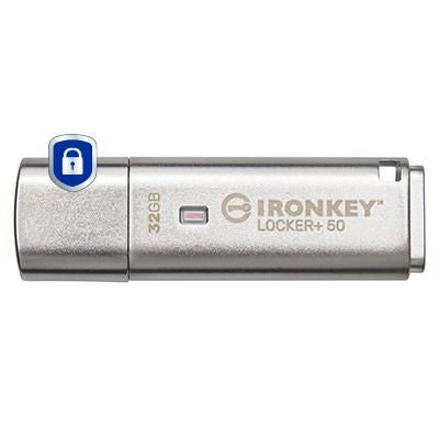 Kingston Technology Kingston IronKey Locker+ 50 USB-Stick – 32 GB, USB 3.2, AES 256-Bit-Verschlüsselung
