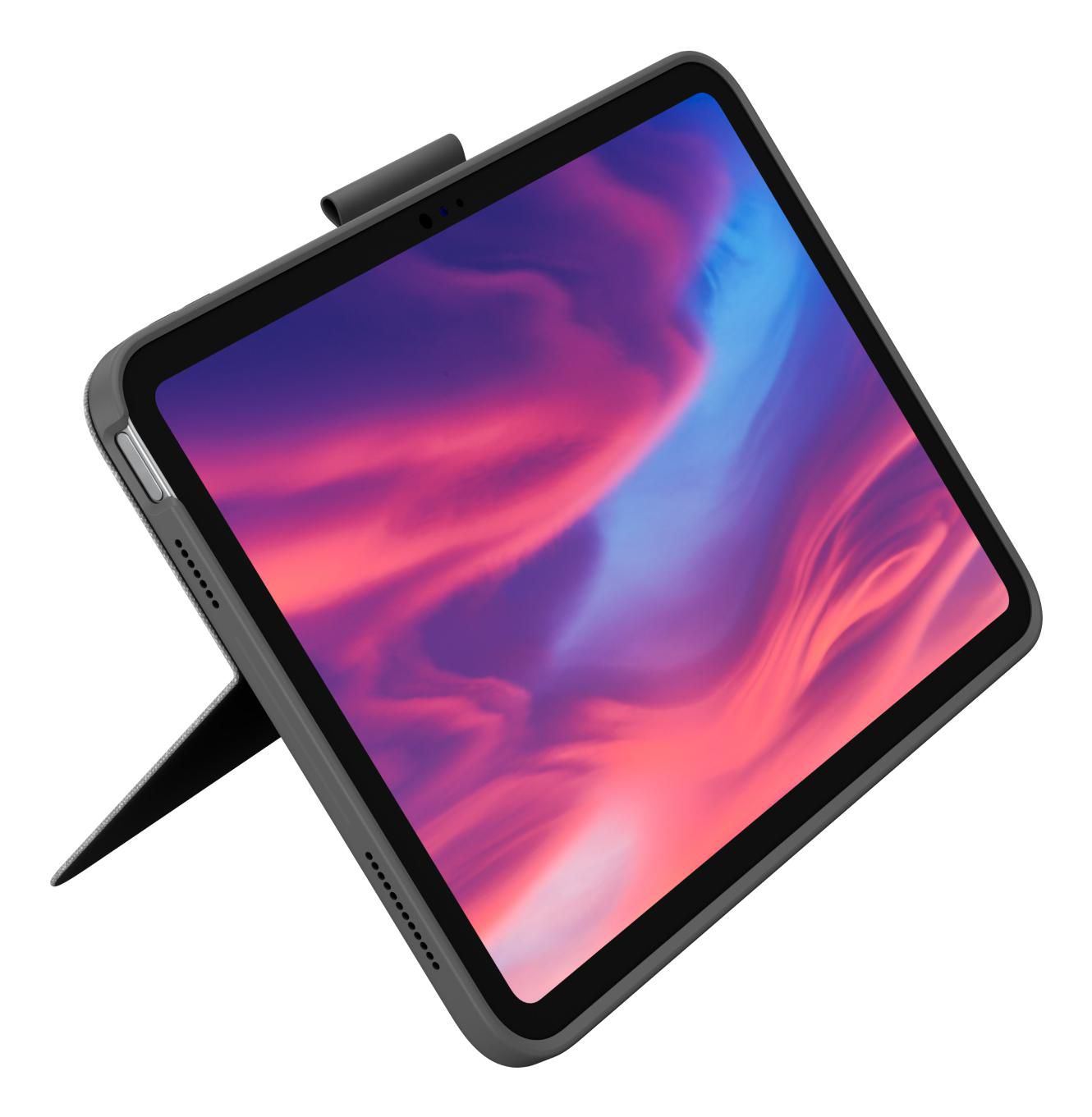 Logitech Combo Touch – Tastatur, US-Layout (EN), mit Touchpad, Grau – für iPad (10. Generation)