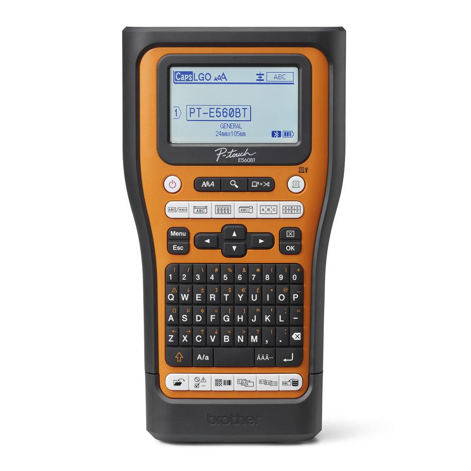Brother PT-E560BTSP – Beschriftungsgerät für HSe- und TZe-Bänder bis 24 mm, USB, Bluetooth, Auto-Cutter, Akku
