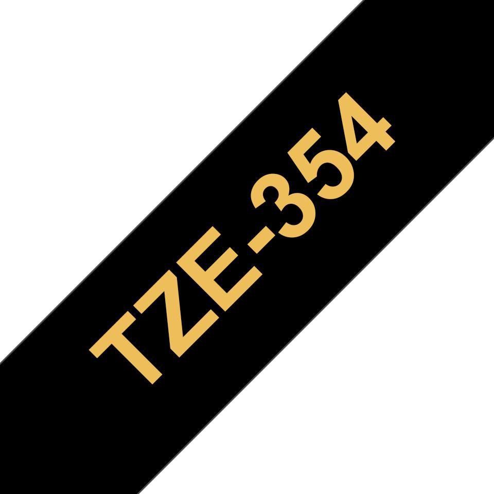 Brother TZe Schriftband – Gold auf Schwarz – 30 mm × 8 m, laminiert – für Brother P-touch