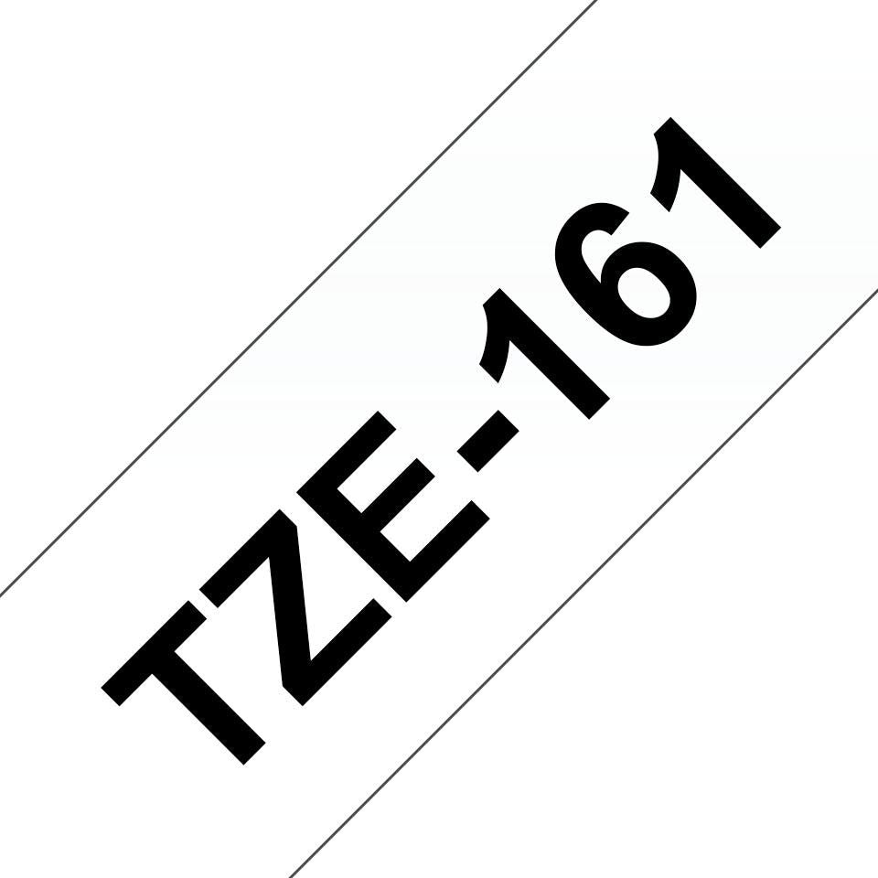 Brother TZe-161 Schriftband – Schwarz auf Transparent – 40 mm × 8 m, laminiert – für Brother P-touch