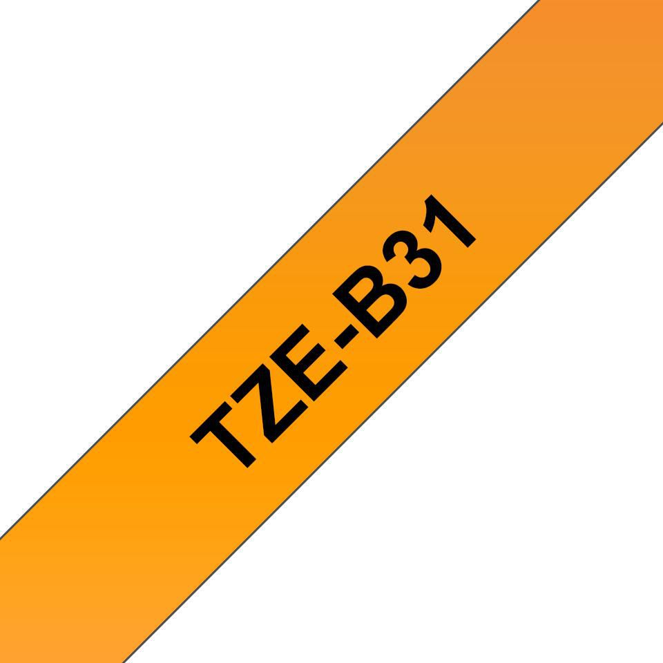 Brother Schriftband – 12 mm × 5 m, orange, schwarz