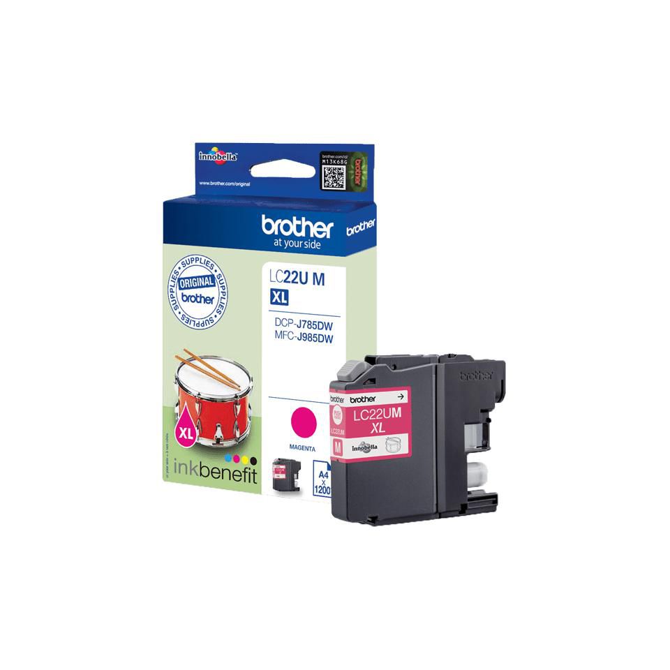 Brother Tintenpatrone LC-22UM, Magenta, 1'200 Seiten – für MFC-J985DW