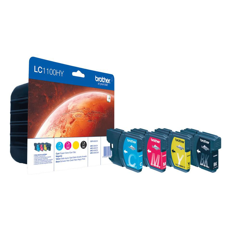 Brother Tintenpatronen-Multipack CMYK, 4er-Pack – für Inkjetdrucker/Multifunktionsgeräte