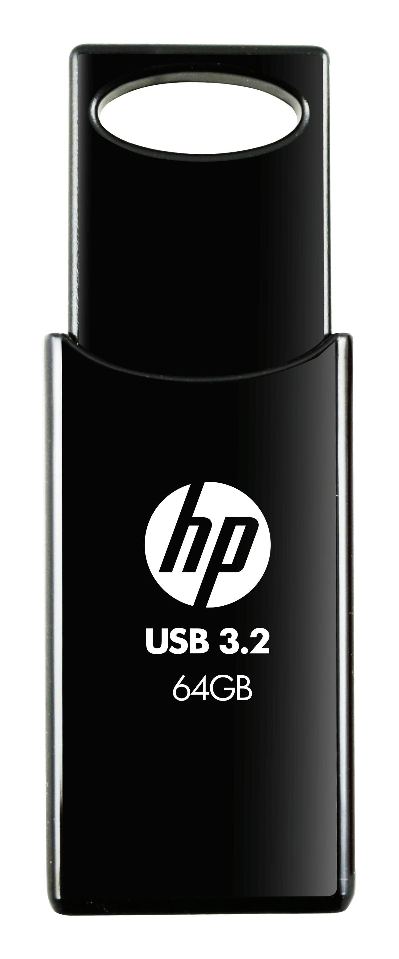 HP 712W USB-Flash-Laufwerk 64 GB – USB 3,2 Gen 1, 120 MB/s, Schwarz