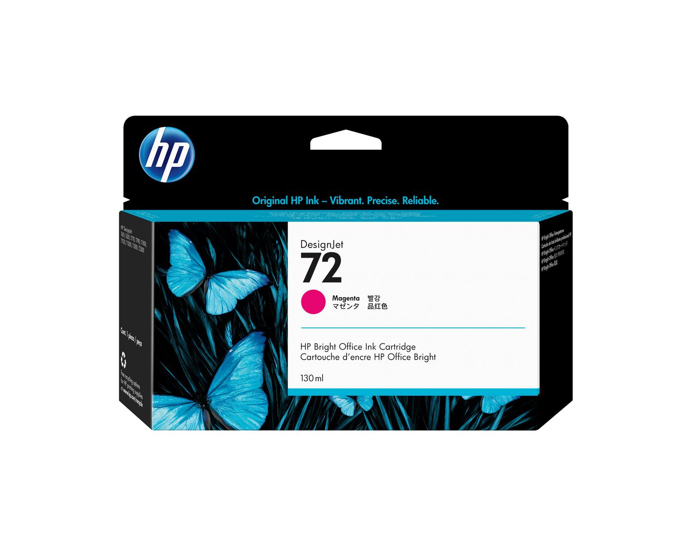 HP Tintenpatrone 72, Magenta – für Inkjetdrucker/Multifunktionsgeräte