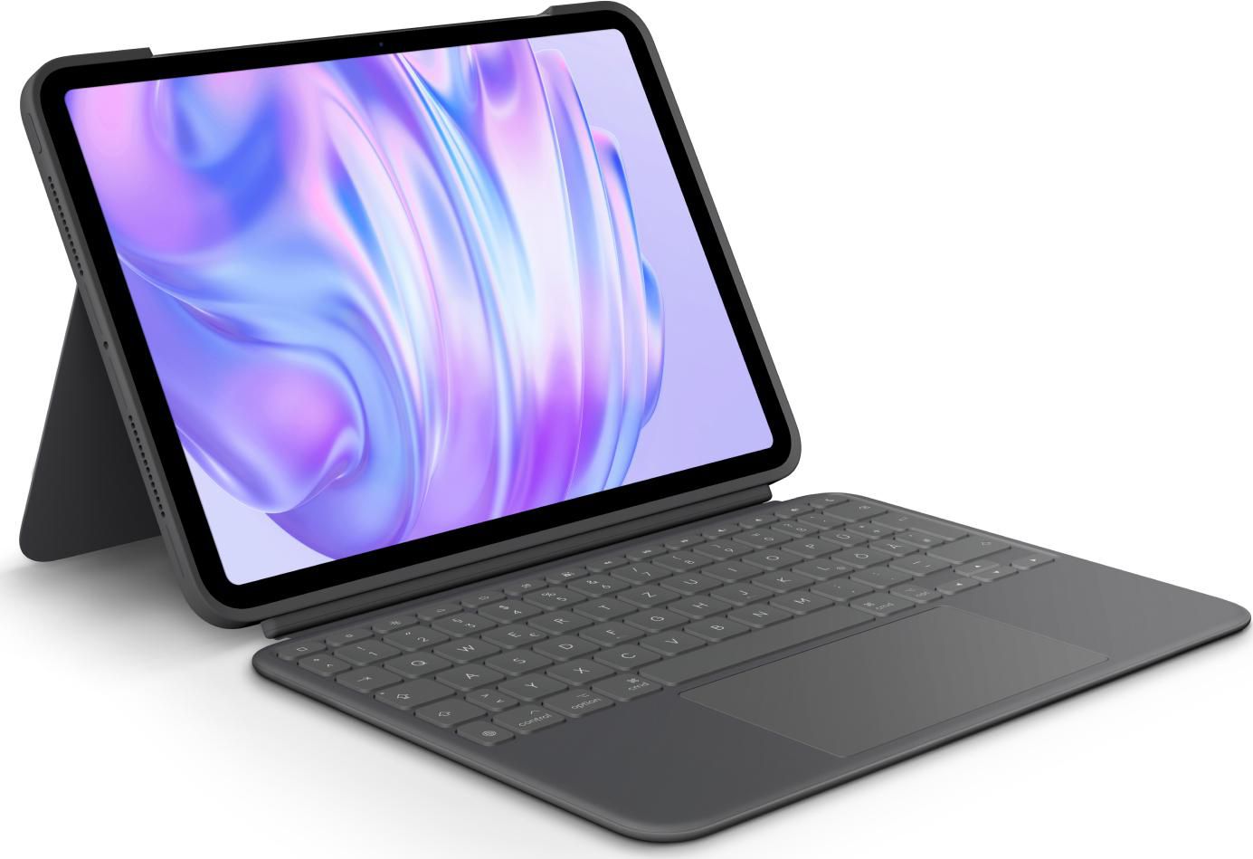 Logitech Combo Touch Notebook-Schutzhülle – für iPad (Smart Connector), grau