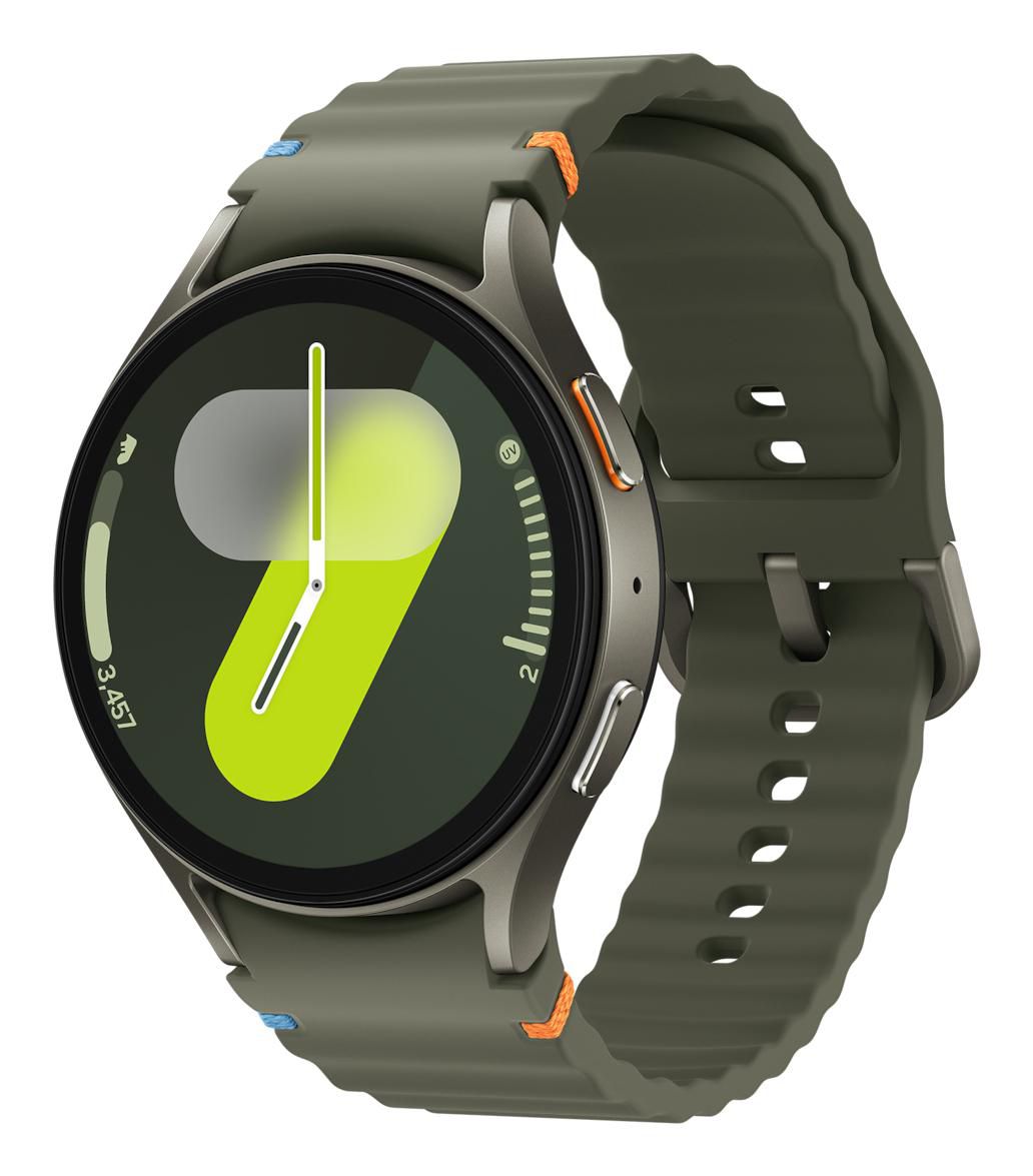 Samsung Galaxy Watch7 44 mm GPS + Cellular – Aluminium Grün, M/L, 50 m