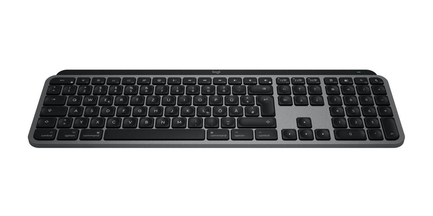 Logitech MX Keys S – Tastatur, kabellos (Bluetooth), DE-Layout (DE), Schwarz – für macOS