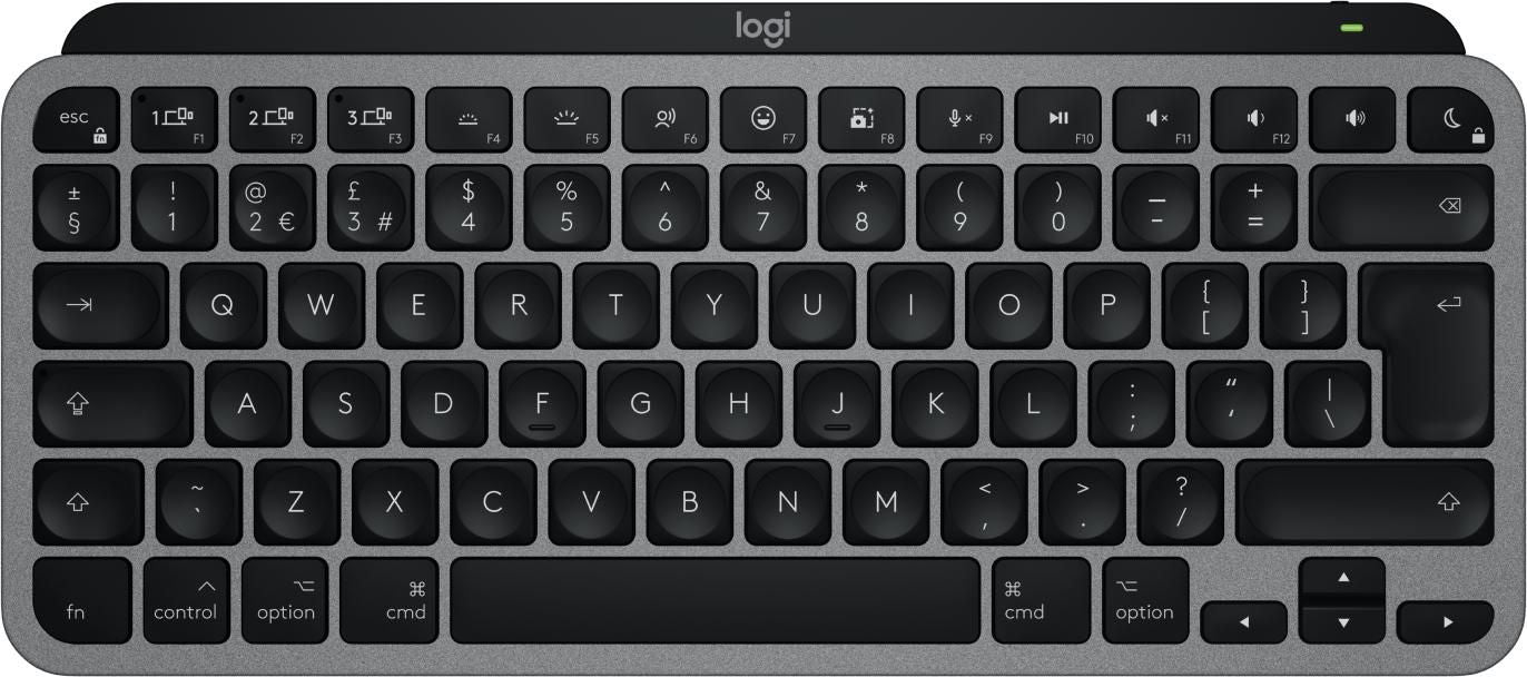 Logitech MX Keys Mini für Mac – Tastatur, kabellos (Bluetooth), UK-Layout (EN) – für macOS