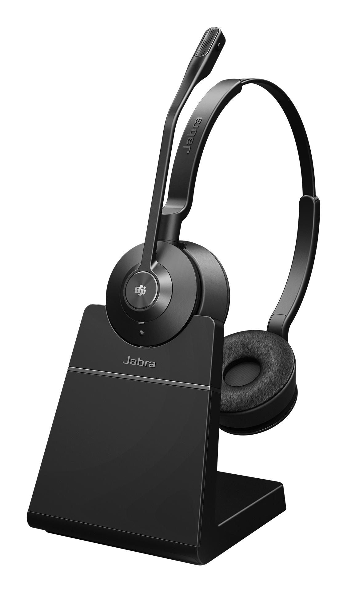 Jabra Engage 55 SE Office-Headset – On-Ear, BT, MS Teams zertifiziert, mit USB-A-Dongle & Ladestation, Schwarz