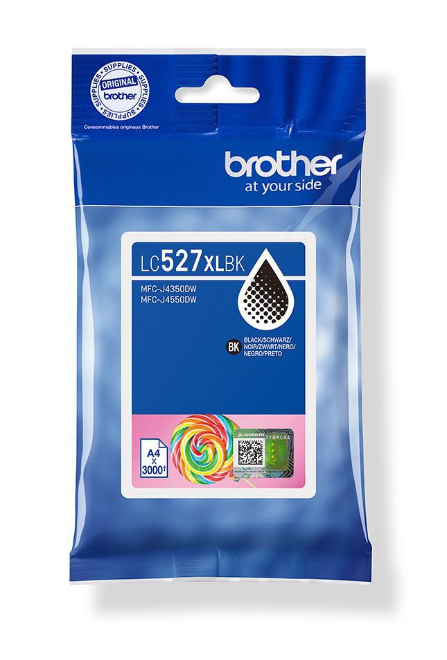 Brother LC527XL Schwarz Tintenpatrone (Original) – 3'000 Seiten – für MFC-J4350DW/MFC-J4550DW