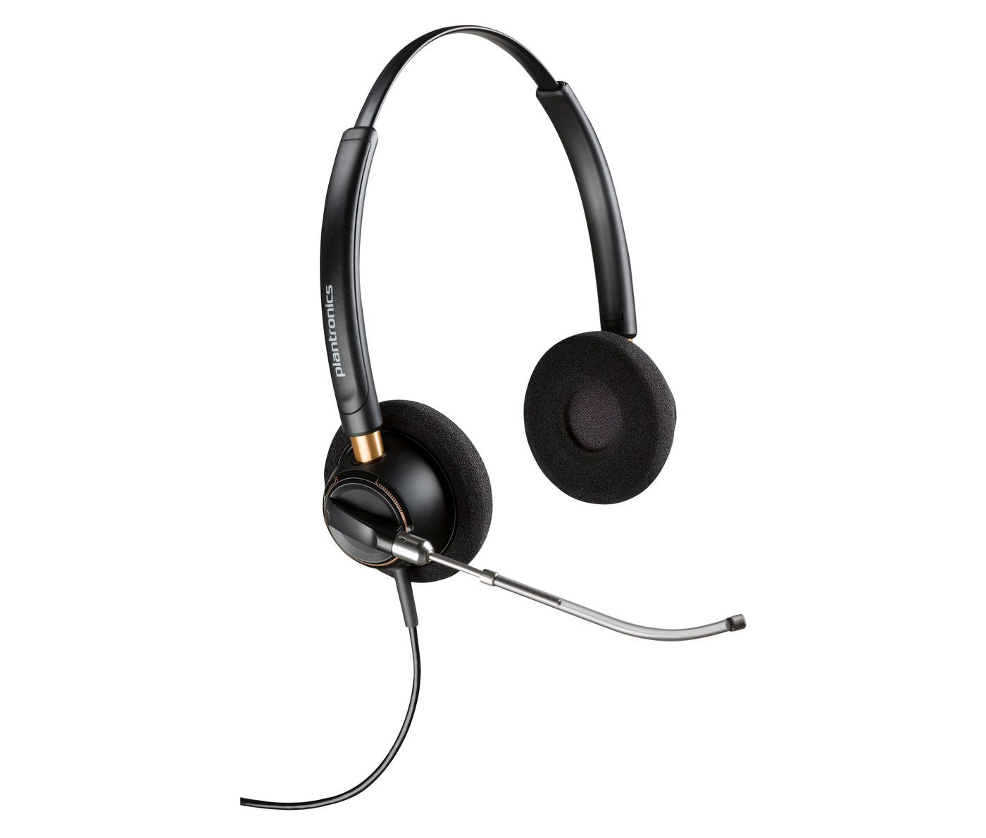 HP Poly Poly EncorePro 520V Office-Headset – On-Ear, Stereo, Kabelgebunden, 3,5 mm Klinke, ANC, Schwarz